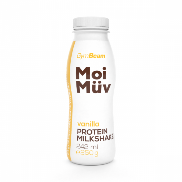 GymBeam MoiMüv Protein Milkshake 12 x 242 ml vanilka