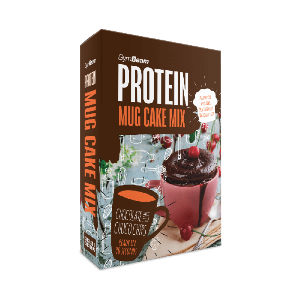 GymBeam Protein Mug Cake Mix 500 g čokoláda a čokoládové kúsky