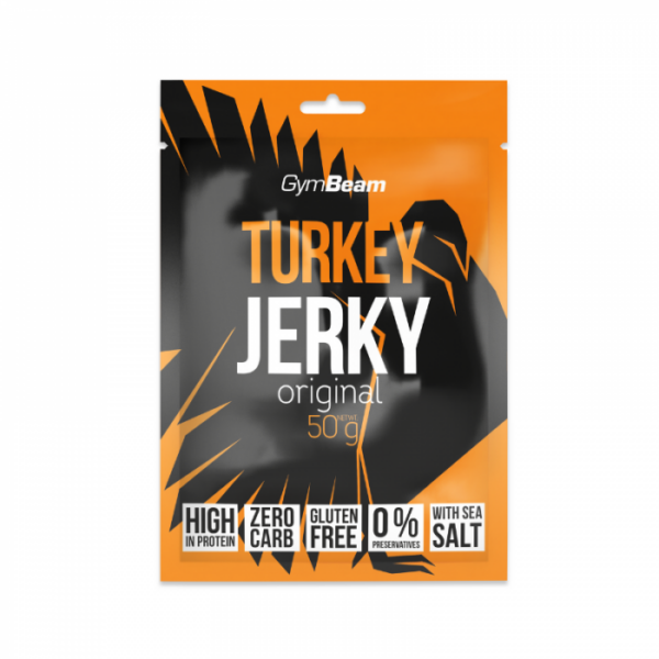 GymBeam Sušené mäso Turkey Jerky 10 x 50 g originál
