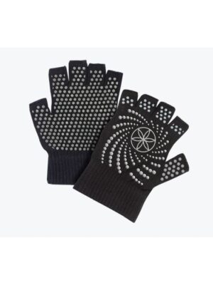 Gaiam Rukavice na jogu Grippy Yoga Gloves Black