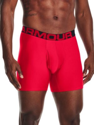 Under Armour Boxerky Tech 6 in 2 Pack Red  LL