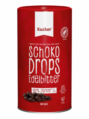 Xucker Chocolate Drops tmavá čokoláda 750 g horká čokoláda