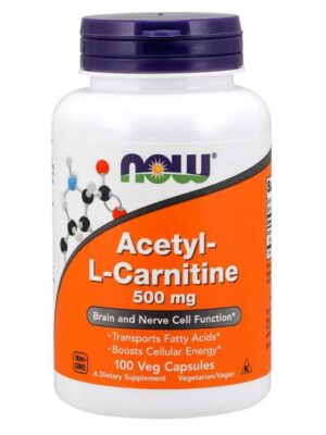 NOW Foods Acetyl L-Karnitín 500 mg 100 kaps.