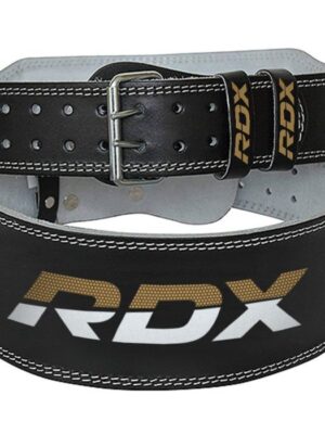 RDX Sports Fitness opasok 6“ Leather Black/Gold  S