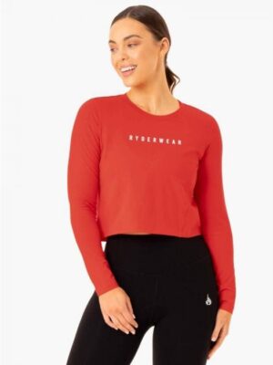 Ryderwear Dámske tričko Long Sleeve Top Foundation Red  L