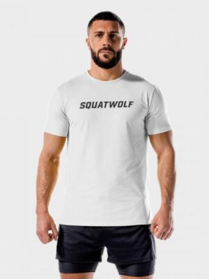 SQUATWOLF Tričko Iconic Muscle White  XXL