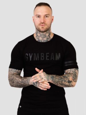 GymBeam Tričko Stripes Black  S