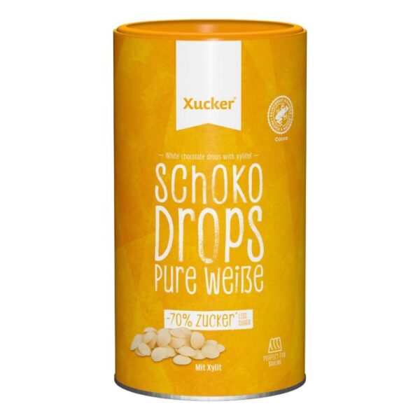 Xucker Chocolate Drops 750 g biela čokoláda Xucker Chocolate Drops 750 g biela čokoláda