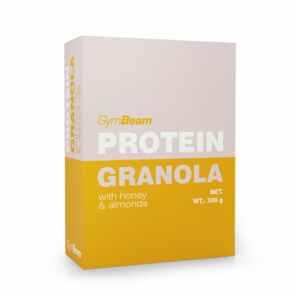 GymBeam Proteínová granola s medom a mandľami 5 x 300 g