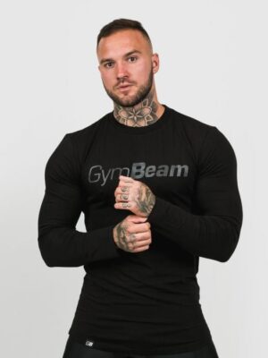 GymBeam T-shirt Long Sleeve Leisure Black  S