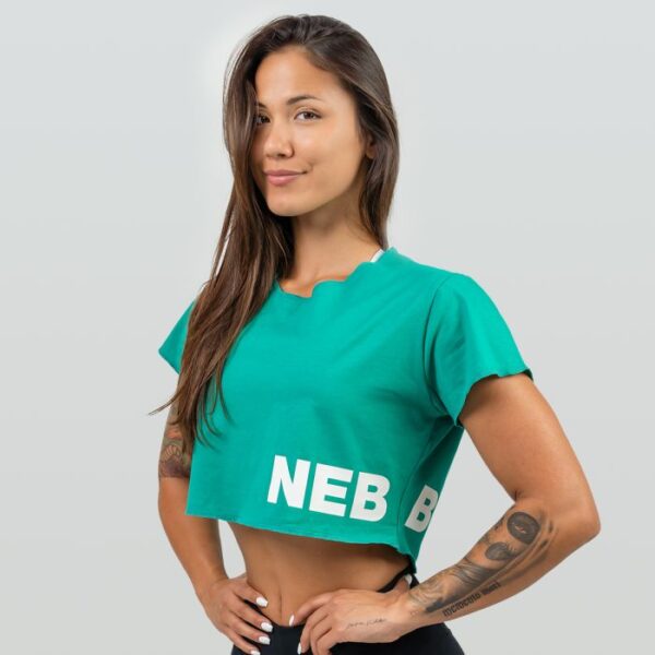 NEBBIA Dámske tričko Crop Top Powerhouse Green  XSXS