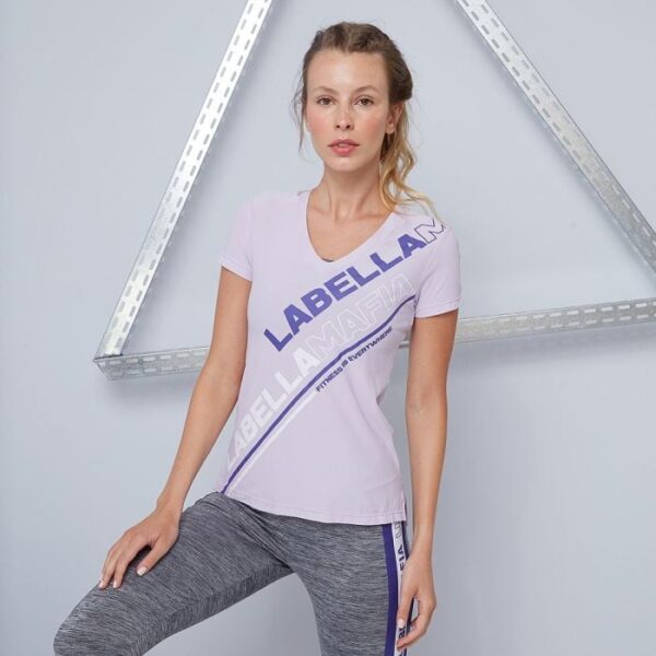 LABELLAMAFIA Dámske tričko Color Block Purple  M