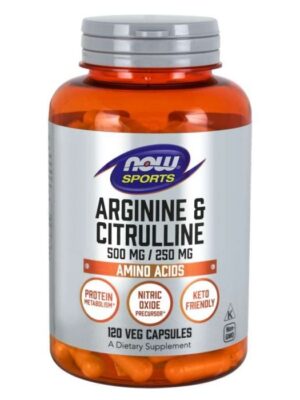 NOW Foods Arginine & Citrulline 120 kaps.