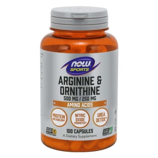 NOW Foods Arginine & Ornithine 250 kaps.
