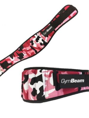GymBeam Dámsky fitness opasok Pink Camo  L