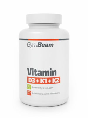 GymBeam Vitamín D3+K1+K2 120 kaps. bez príchute