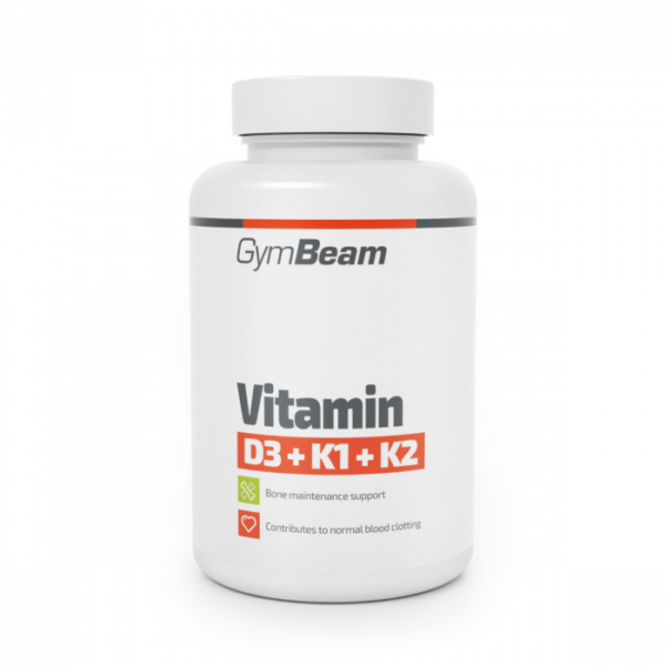 GymBeam Vitamín D3+K1+K2 120 kaps. bez príchute