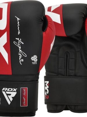 RDX Boxerské rukavice F4 HOOK & LOOP Red  12 OZ