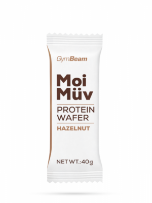 GymBeam MoiMüv Protein Wafer 20 x 40 g lieskový orech