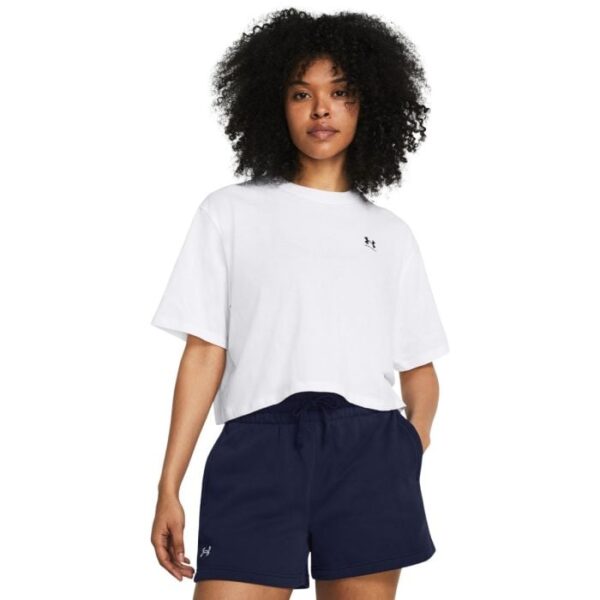 Under Armour Dámske tričko W BOXY CROP LOGO SS White MM Under Armour Dámske tričko W BOXY CROP LOGO SS White MM